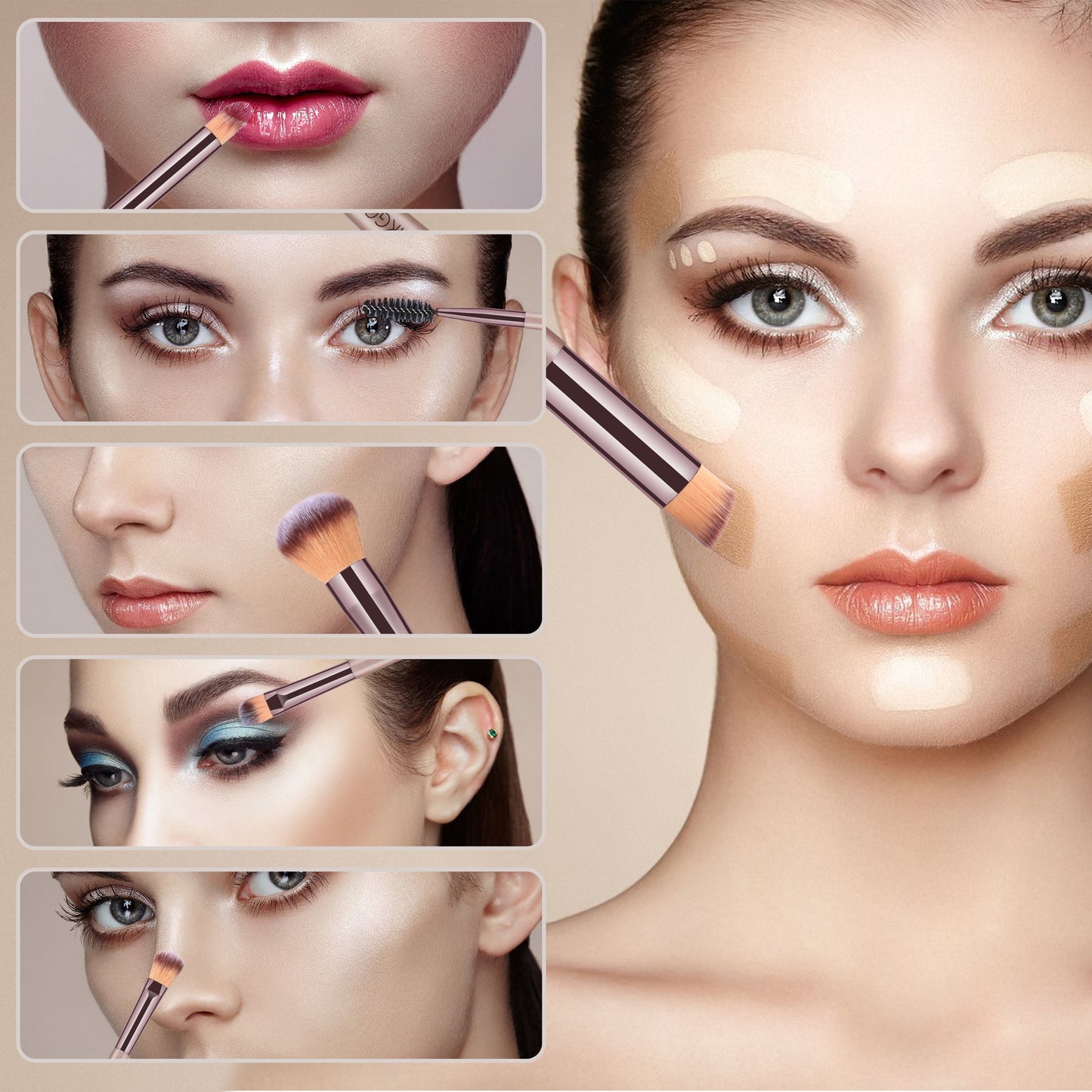 High End 15PCS Makeup Brushes