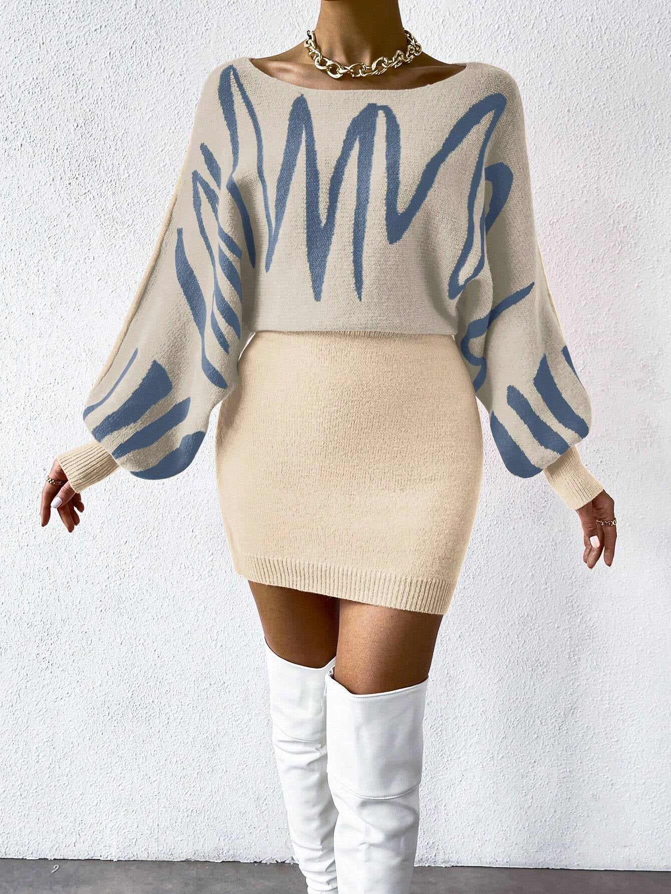 Chiquease Batwing Sweater Dress