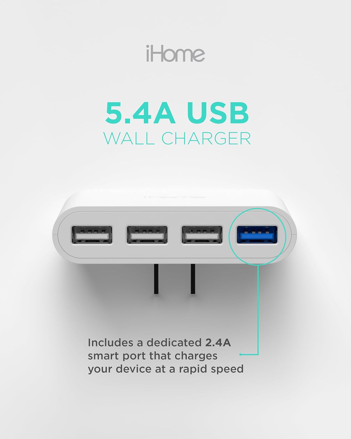 Slim 4-Port USB Wall Charger