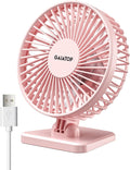 USB Desk Fan, Small but Powerful, Personal Portable Quiet 3 Speeds, Adjustable Mini Table Desktop Fan for Cooling Home Office Car Summer Travel Gifts Pink