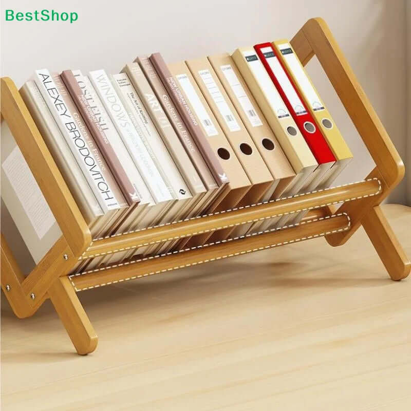 X-Shaped Bamboo Desktop Book Rack – TopSpectrumSelections