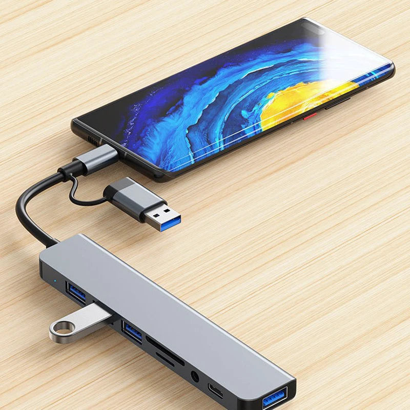 8 in 2 USB +Type C | HUB Docking Station