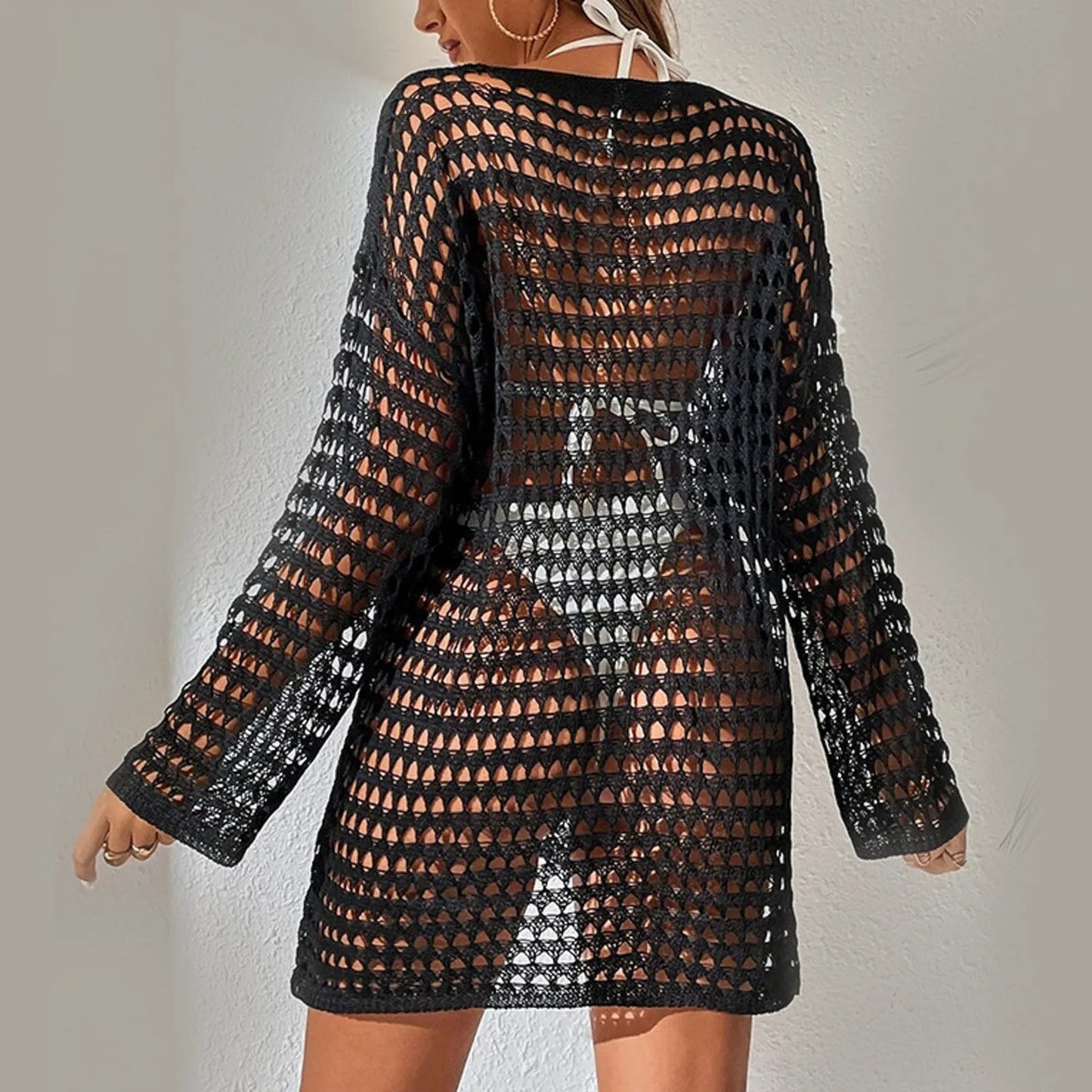 Knitted Hollow  Cover up 