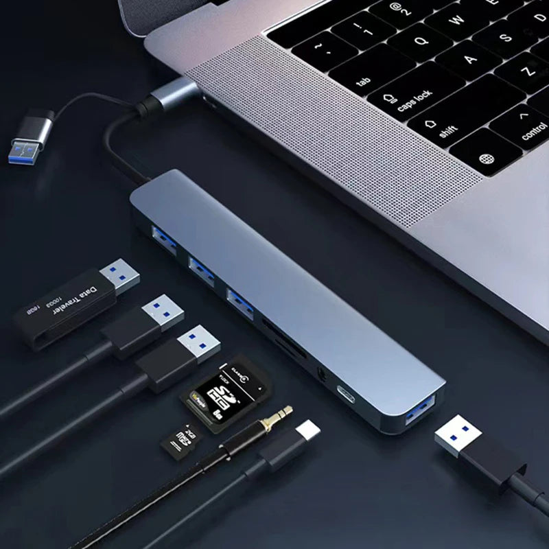 8 in 2 USB +Type C | HUB Docking Station