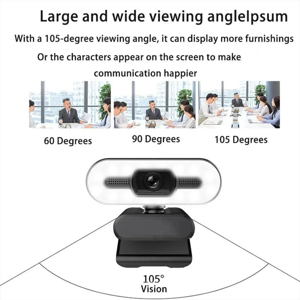 Portable Full HD 1080P/2k/4K Webcam