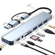 8-in-2 USB + Type-C Hub