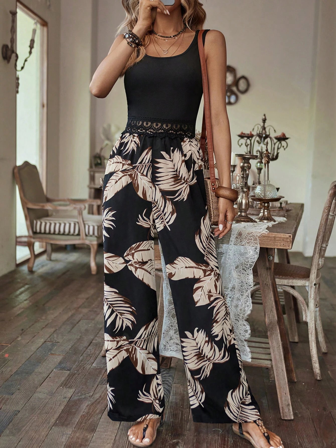 Breezaya Tropical Print Jumpsuit