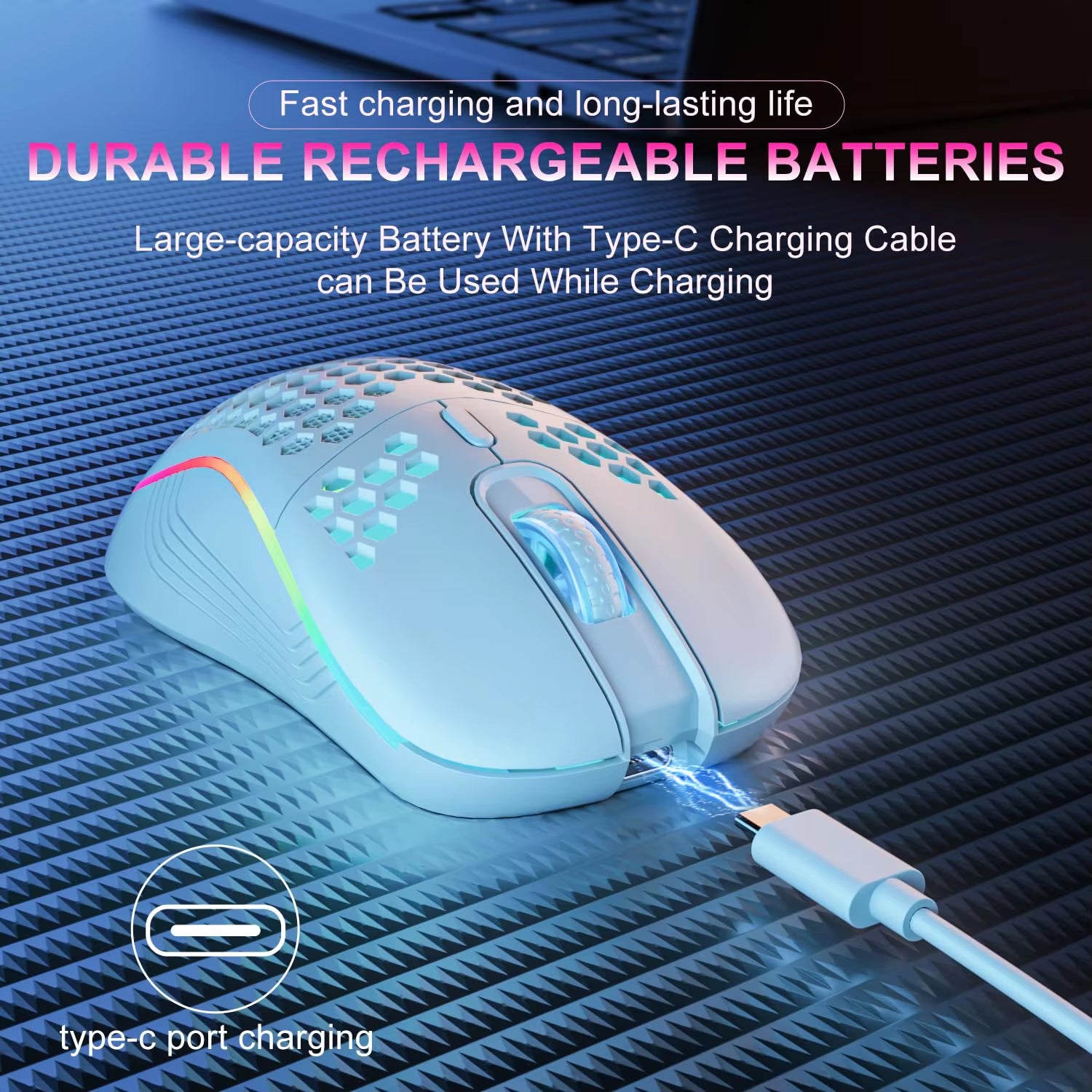 Wireless Honeycomb Gaming Mouse