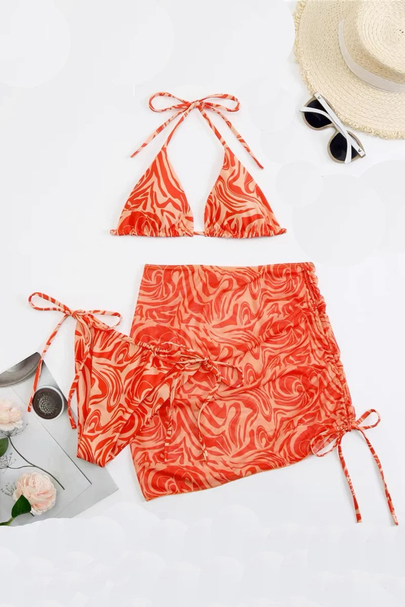  Three Piece Bikini Swimsuit 