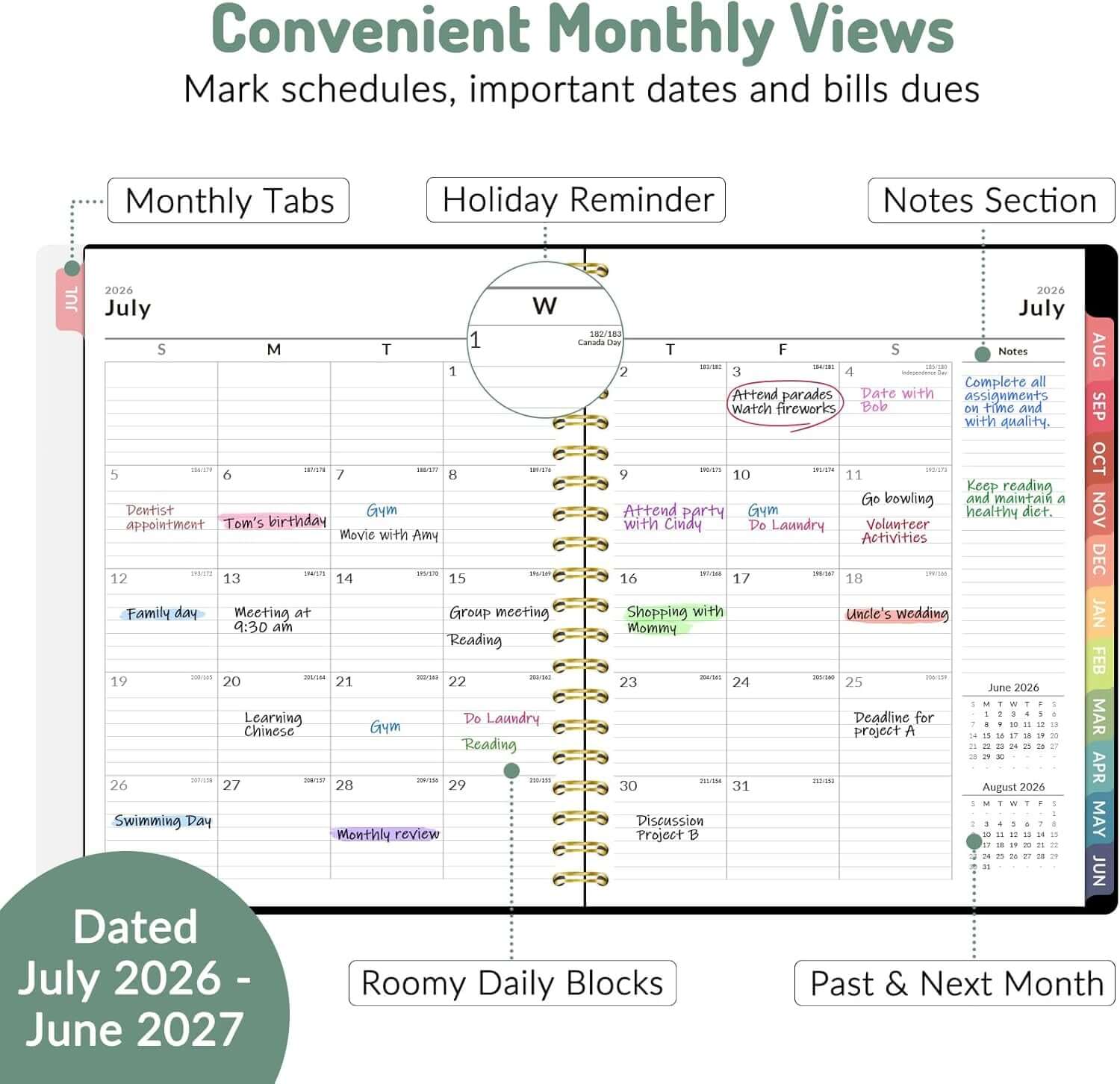 academic calendar planner 2026-2027